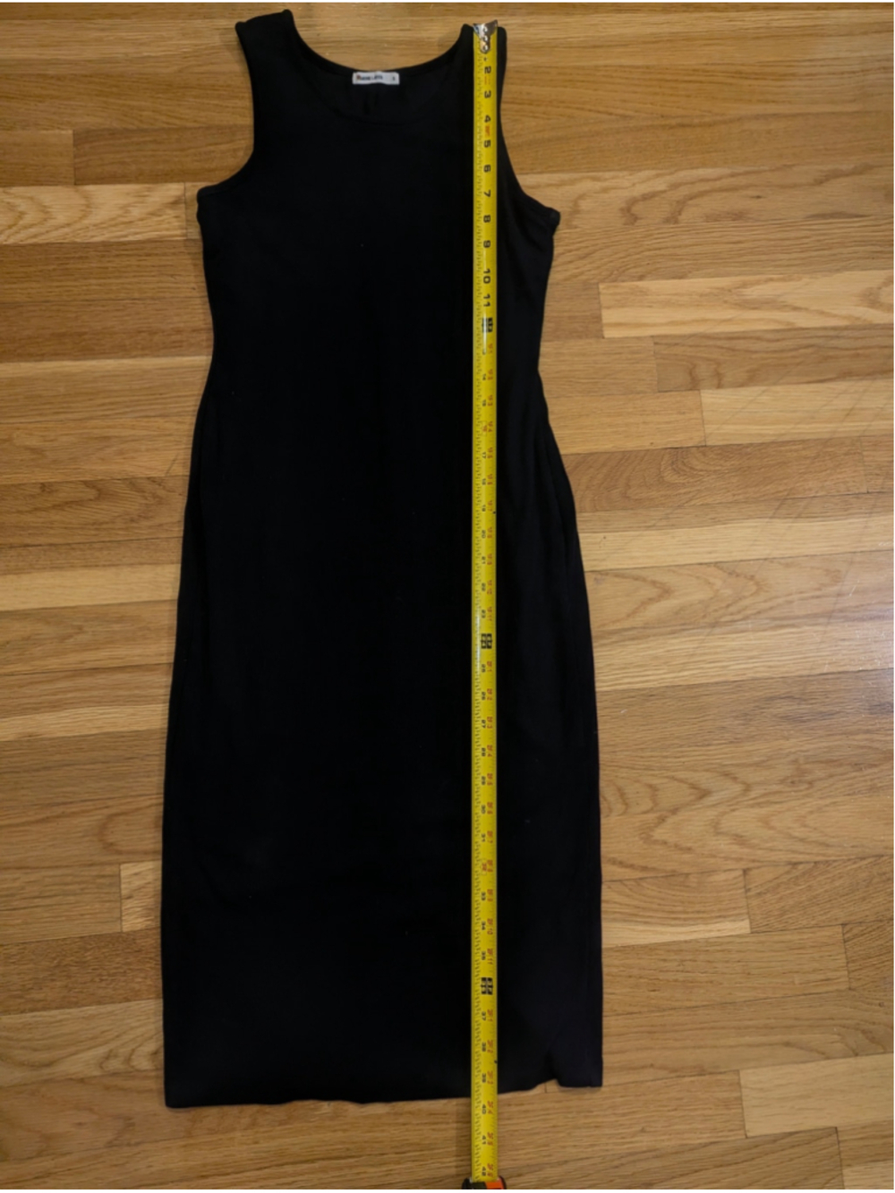 Marine Layer Black Ribbed Bodycon Midi Dress Small - Picture 7 of 10
